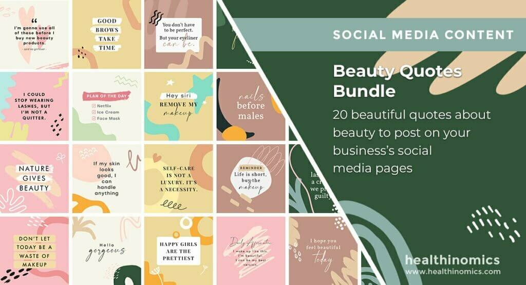 Social Media Images - Beauty Quotes Bundle | Healthinomics Social Media Images - Beauty Quotes Bundle | Healthinomics