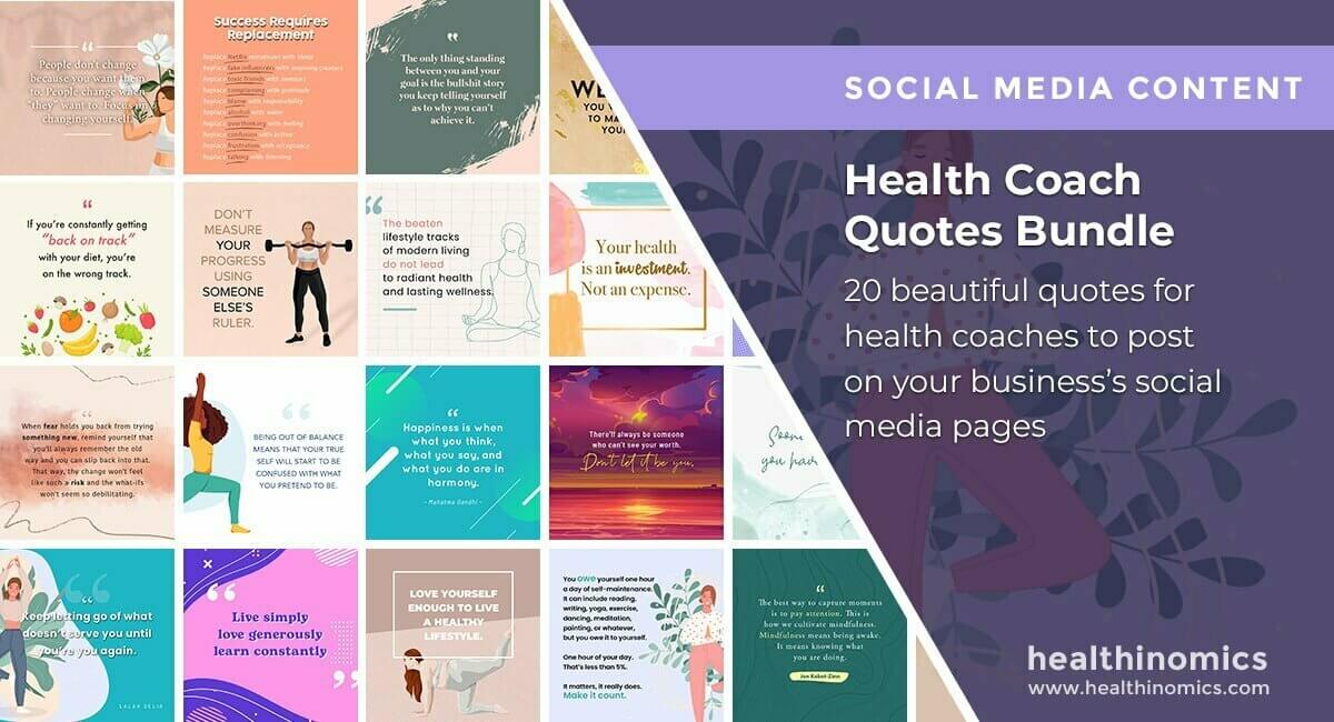 Social Media Images - Health Coach Quotes Bundle | Healthinomics