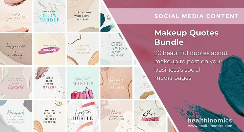 Social Media Images - Makeup Quotes Bundle | Healthinomics