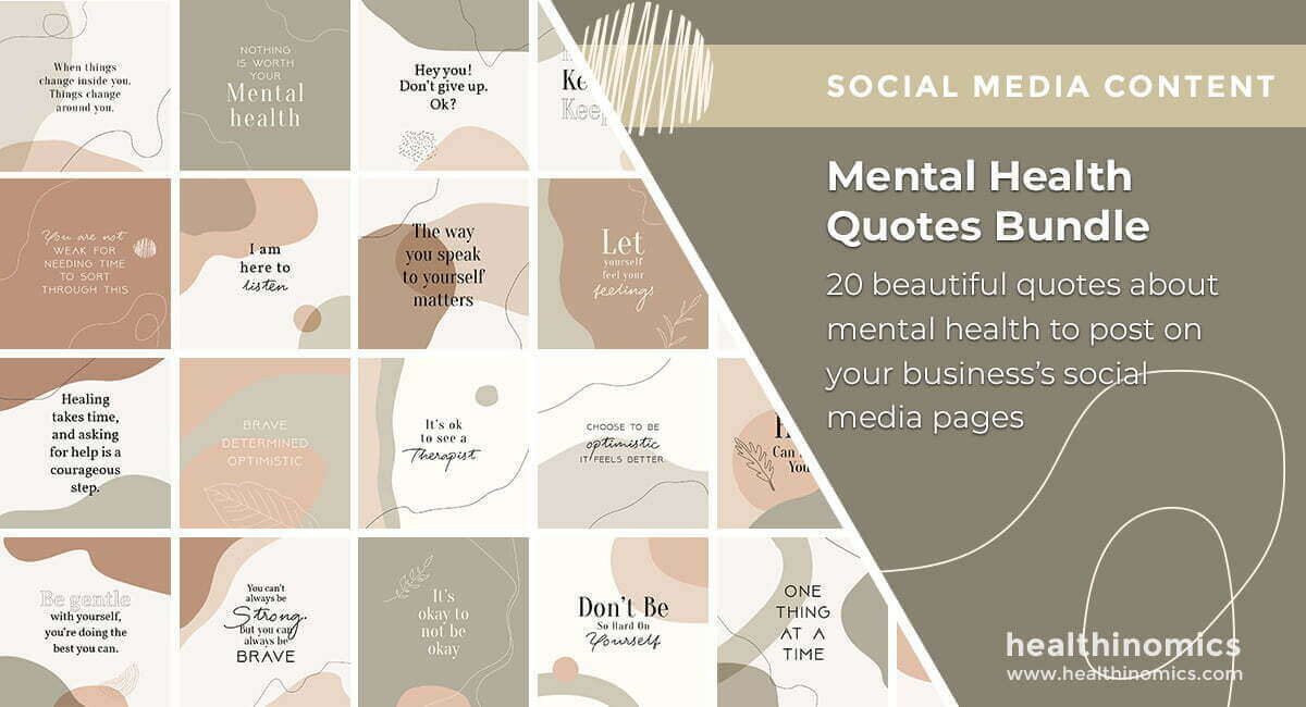 Social Media Images - Mental Health Quotes Bundle | Healthinomics