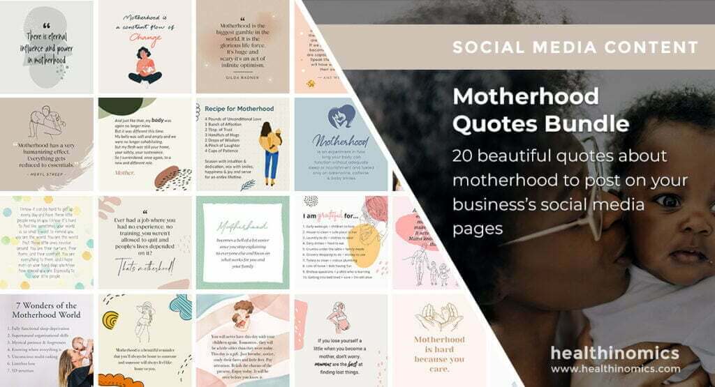 Social Media Images - Motherhood Quotes Bundle | Healthinomics