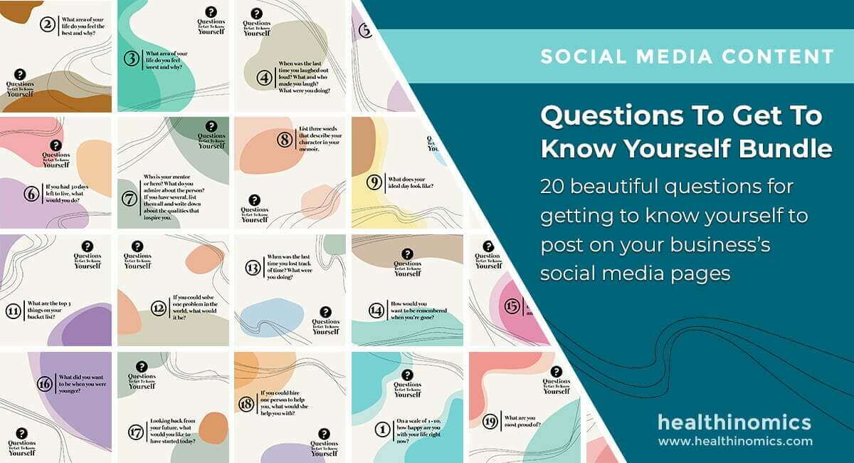 Social Media Images - Questions To Get To Know Yourself Bundle | Healthinomics