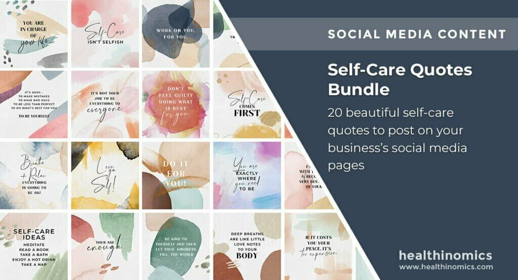 Social Media Images - Self-Care Quotes Bundle | Healthinomics