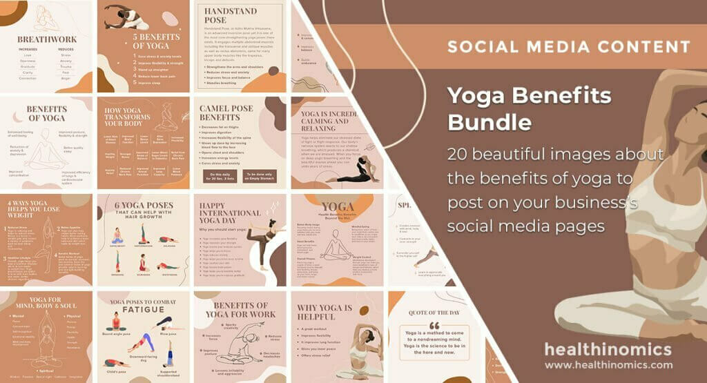 Social Media Images - Yoga Benefits Bundle | Healthinomics