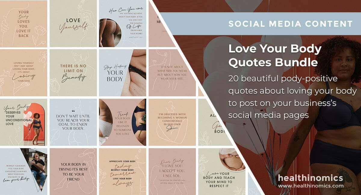 Social Media Images - Love Your Body Quotes Bundle | Healthinomics