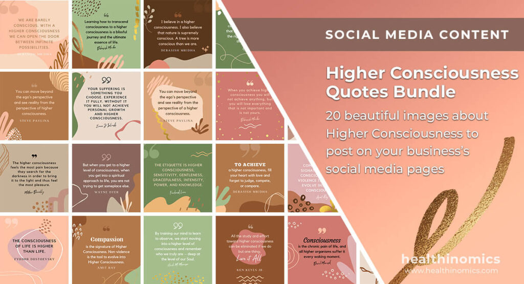 Social Media Images - Higher Consciousness Quotes Bundle | Healthinomics Social Media Images - Higher Consciousness Quotes Bundle | Healthinomics