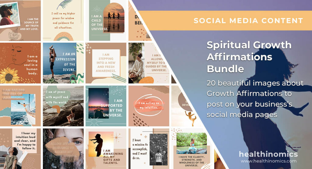 Social Media Images - Spiritual Growth Affirmations Bundle | Healthinomics Social Media Images - Spiritual Growth Affirmations Bundle | Healthinomics