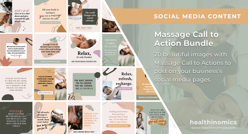 Social Media Images - Massage Call to Action Bundle | Healthinomics