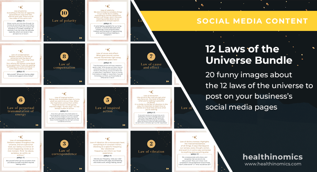 Social Media Images - 12 Laws of the Universe Bundle | Healthinomics Social Media Images - 12 Laws of the Universe Bundle | Healthinomics