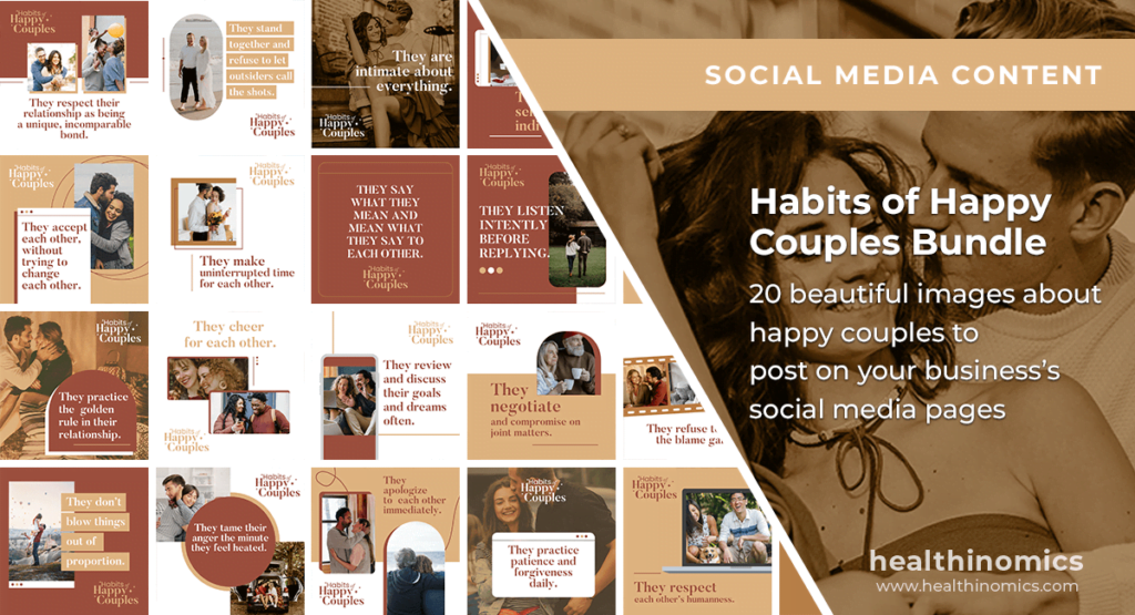 Social Media Images - Habits of Happy Couples Bundle | Healthinomics
