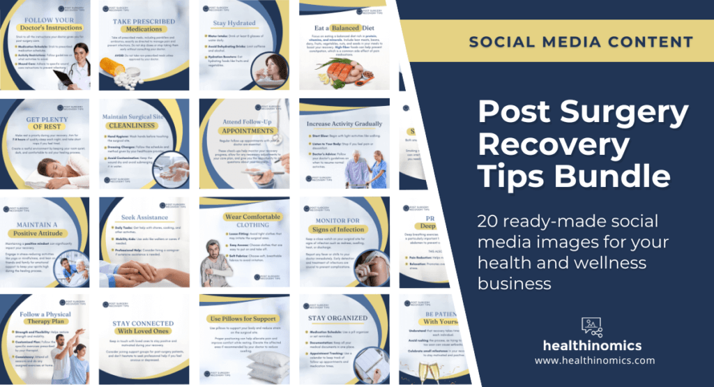Social Media Images - Post Surgery Recovery Tips Bundle | Healthinomics