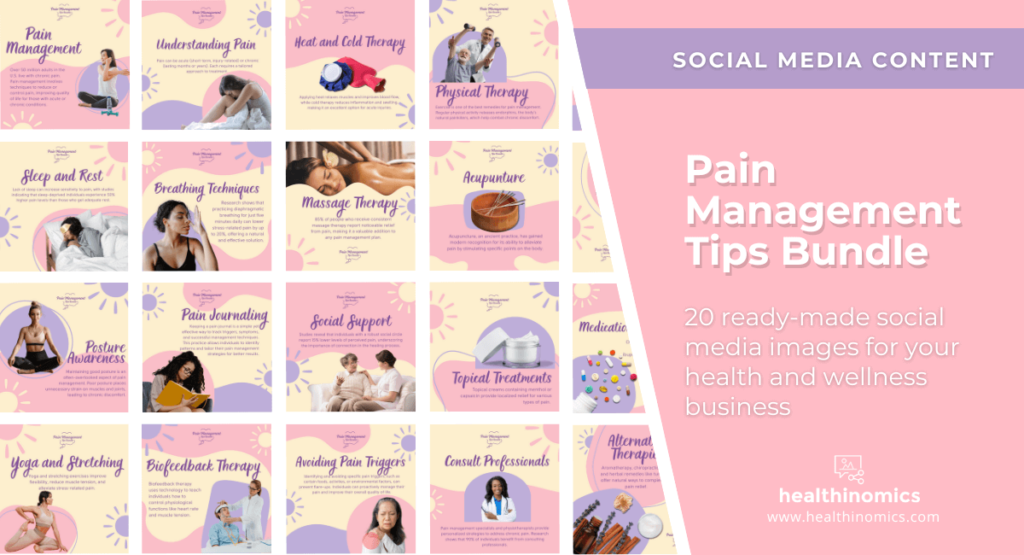 Social Media Images - Pain Management Tips Bundle | Healthinomics