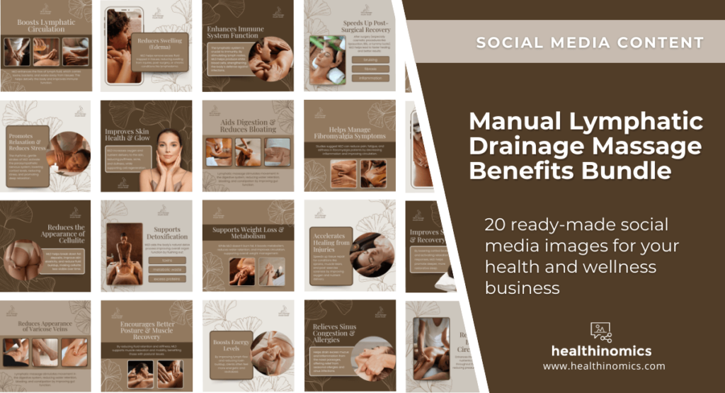 Social Media Images - Manual Lymphatic Drainage Massage Benefits Bundle | Healthinomics