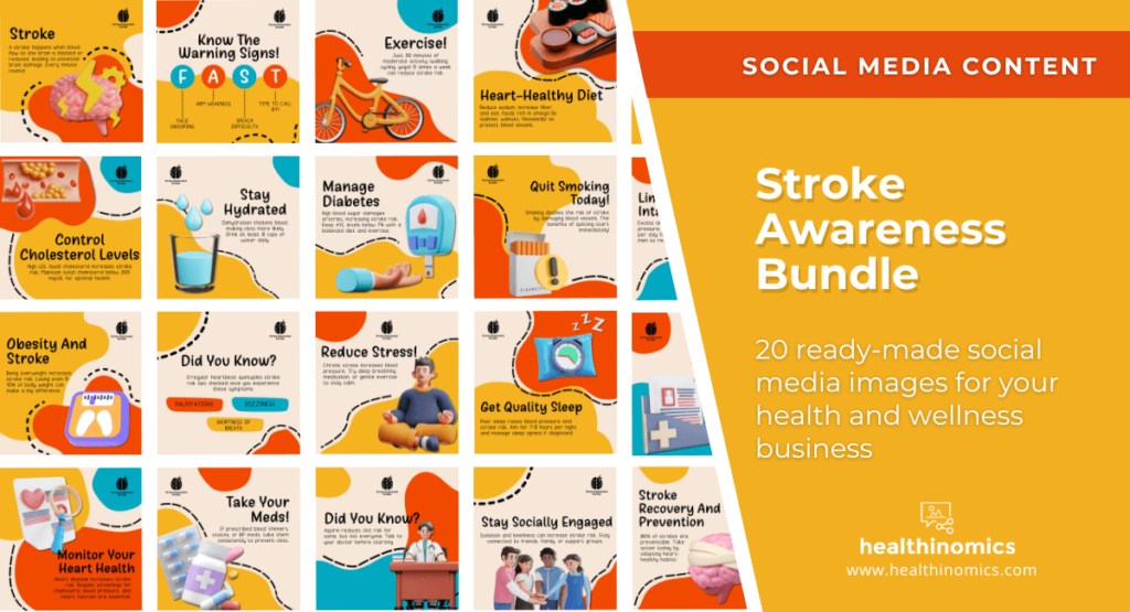 Social Media Images - STROKE AWARENESS BUNDLE | Healthinomics