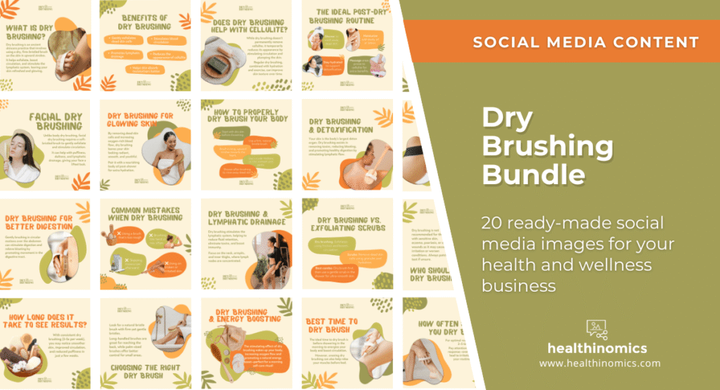 Social Media Images - DRY BRUSHING social media BUNDLE | Healthinomics