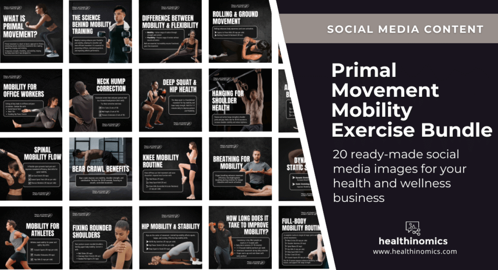 Social Media Images - PRIMAL MOVEMENT MOBILITY EXERCISE Social Media BUNDLE | Healthinomics