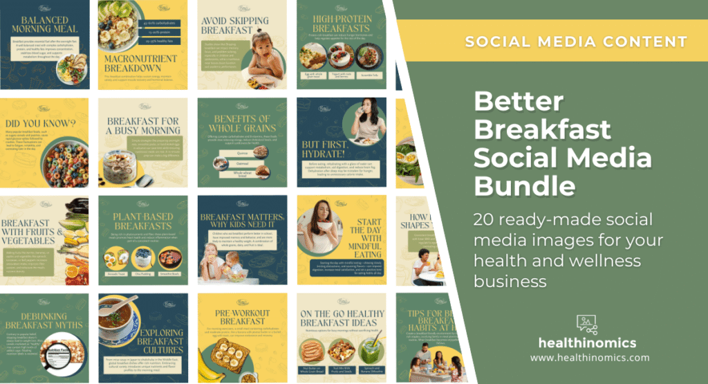 Social Media Images – Better Breakfast SOCIAL MEDIA BUNDLE | Healthinomics