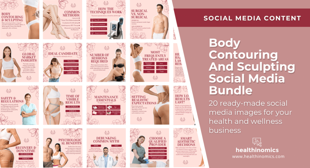 Social Media Images – BODY CONTOURING AND SCULPTING SOCIAL MEDIA BUNDLE | Healthinomics
