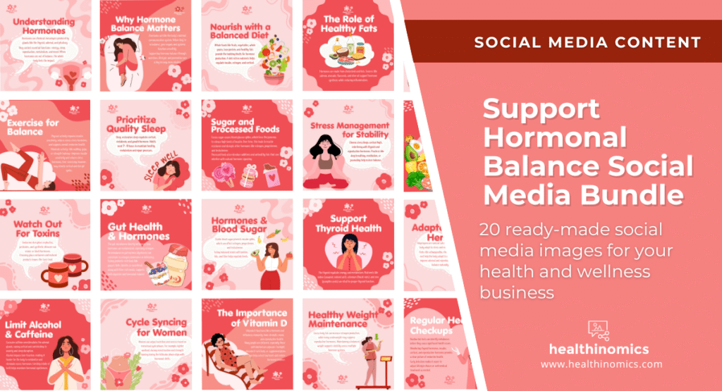 Social Media Images - SUPPORT HORMONAL BALANCE SOCIAL MEDIA BUNDLE | Healthinomics
