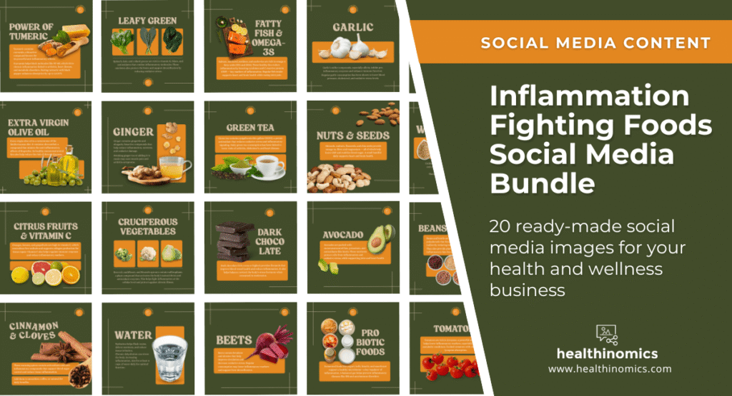 Social Media Images - INFLAMMATION FIGHTING FOODS SOCIAL MEDIA BUNDLE | Healthinomics